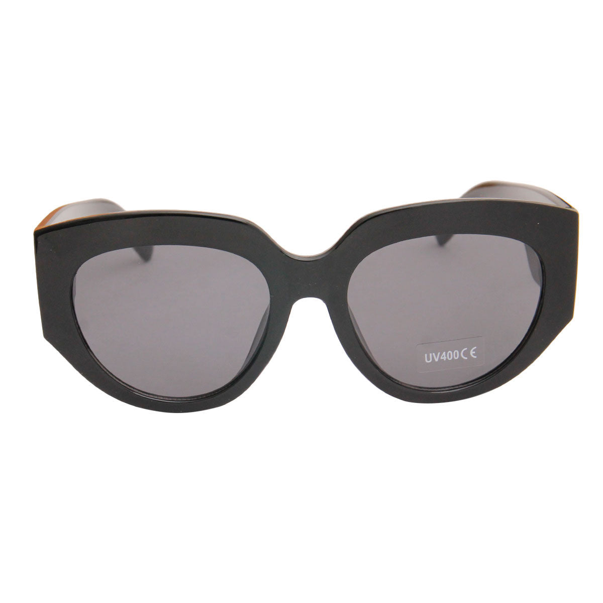 Wide Arm Black Cat Eye Sunglasses Stylish Chic Fashion Accessory