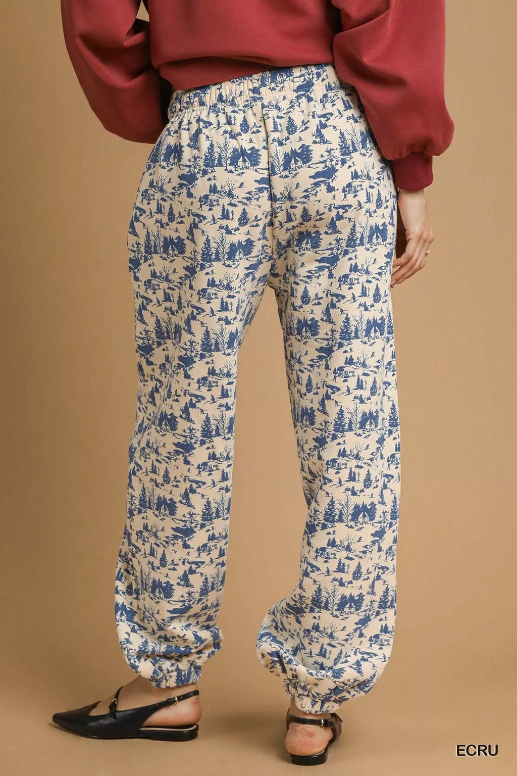 Scenic Print Casual Sweatpants