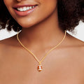 Football Necklace Brown Stylish Casual Jewelry Accessory