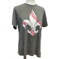 Arch Apparel Womens Large Fleur De Lis St Louis Baseball Crew Neck Tee Shirt