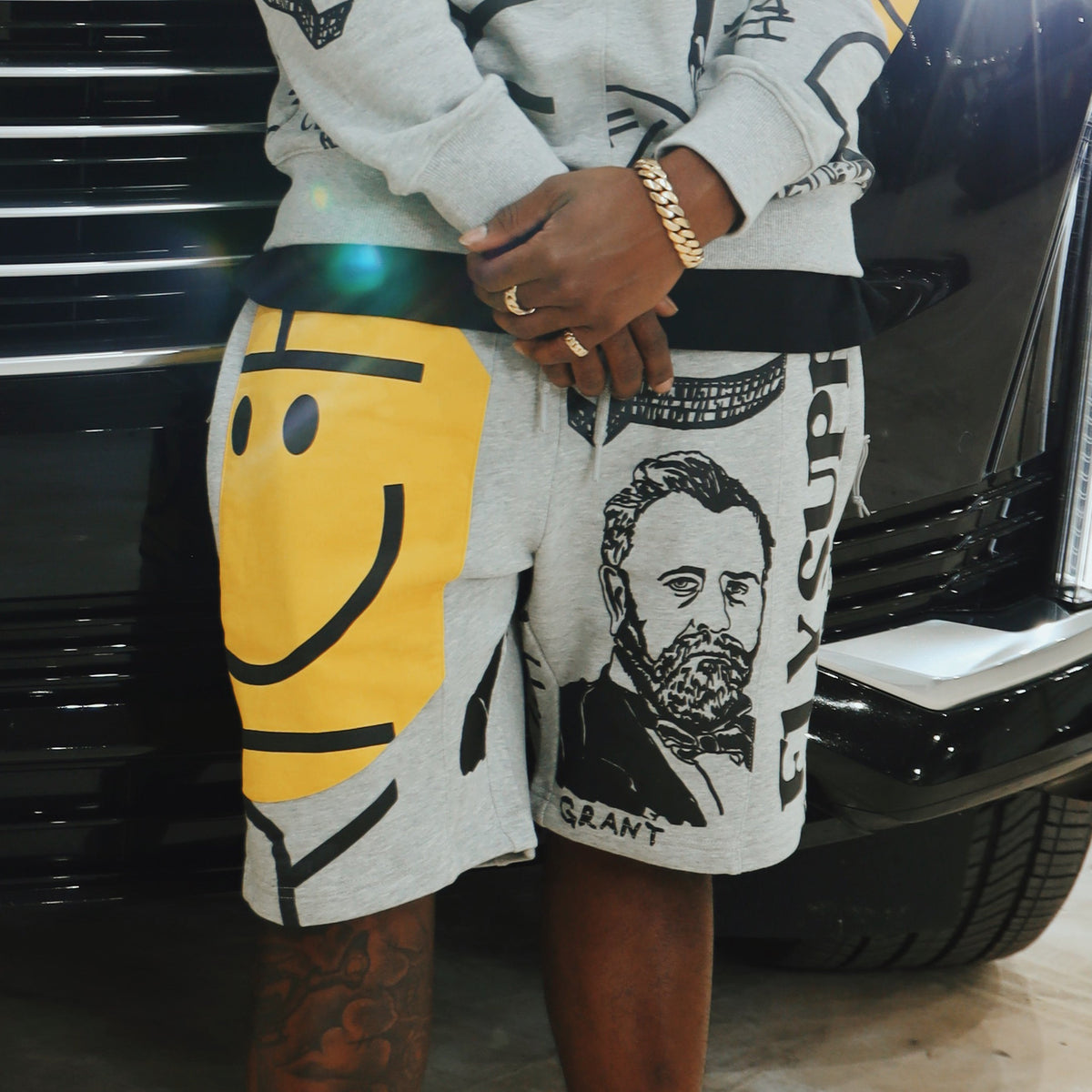 Graphic Statement Shorts – Streetwear Print Shorts – Relaxed Fit