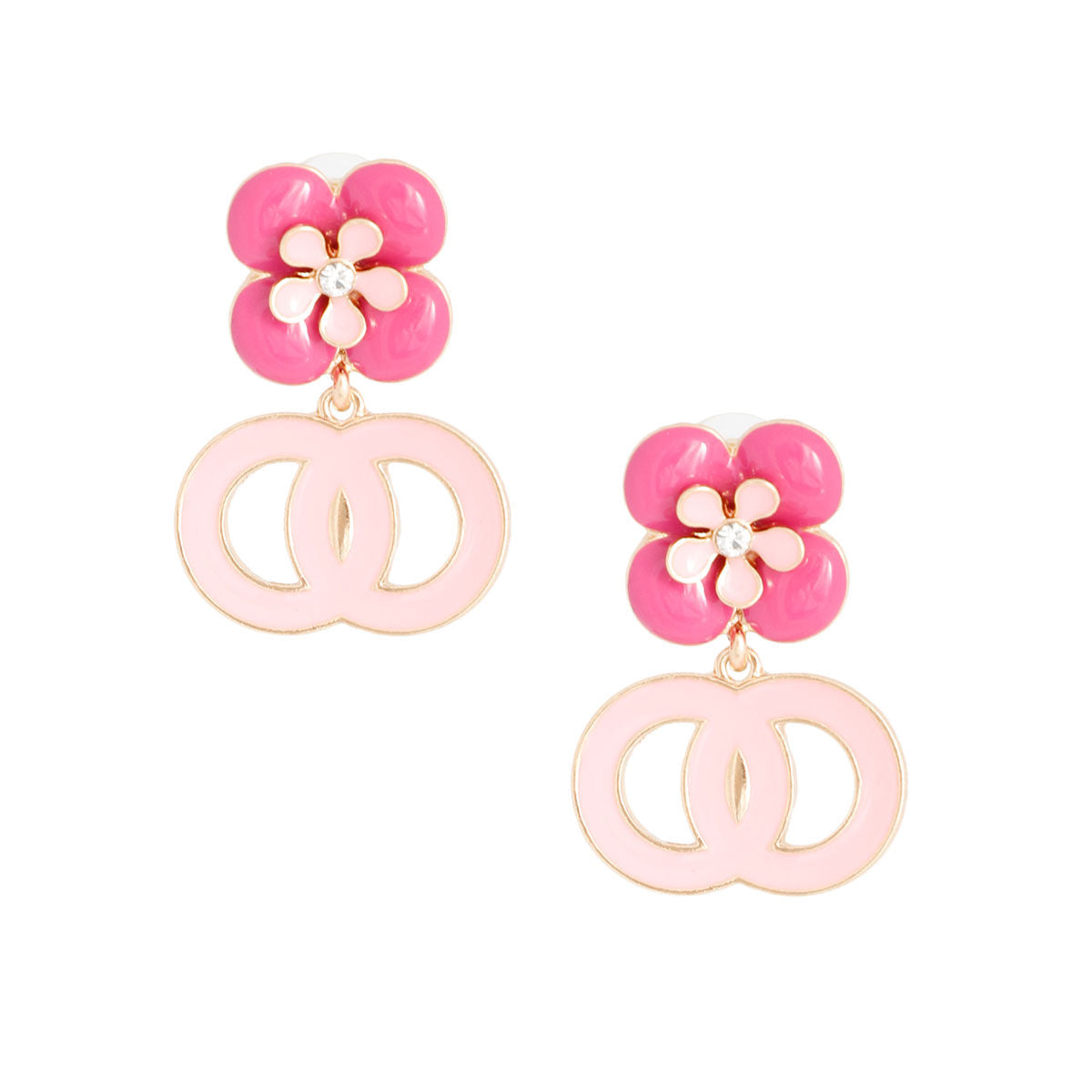 Statement Pink Petal Paradise Earrings Stylish Bespoke Blooms Jewelry