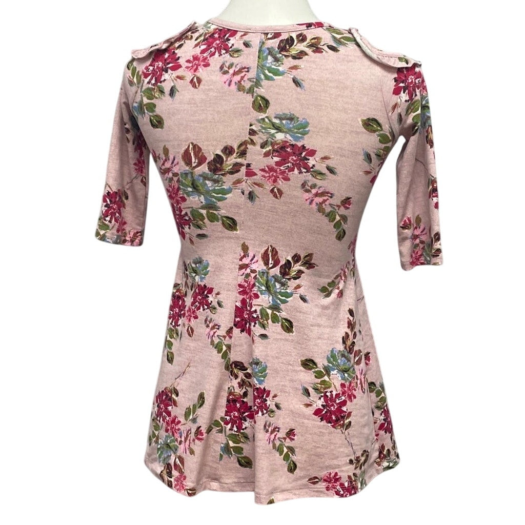 Lilt Womens Size 6 Cold Shoulder Long Sleeve Knee Length Floral Fit Flare Dress