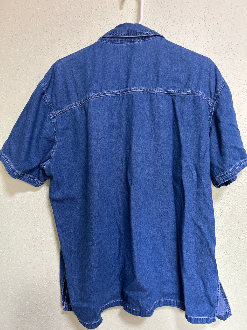 Bobby Brooks Short Sleeve Denim Shirt with Embroidery