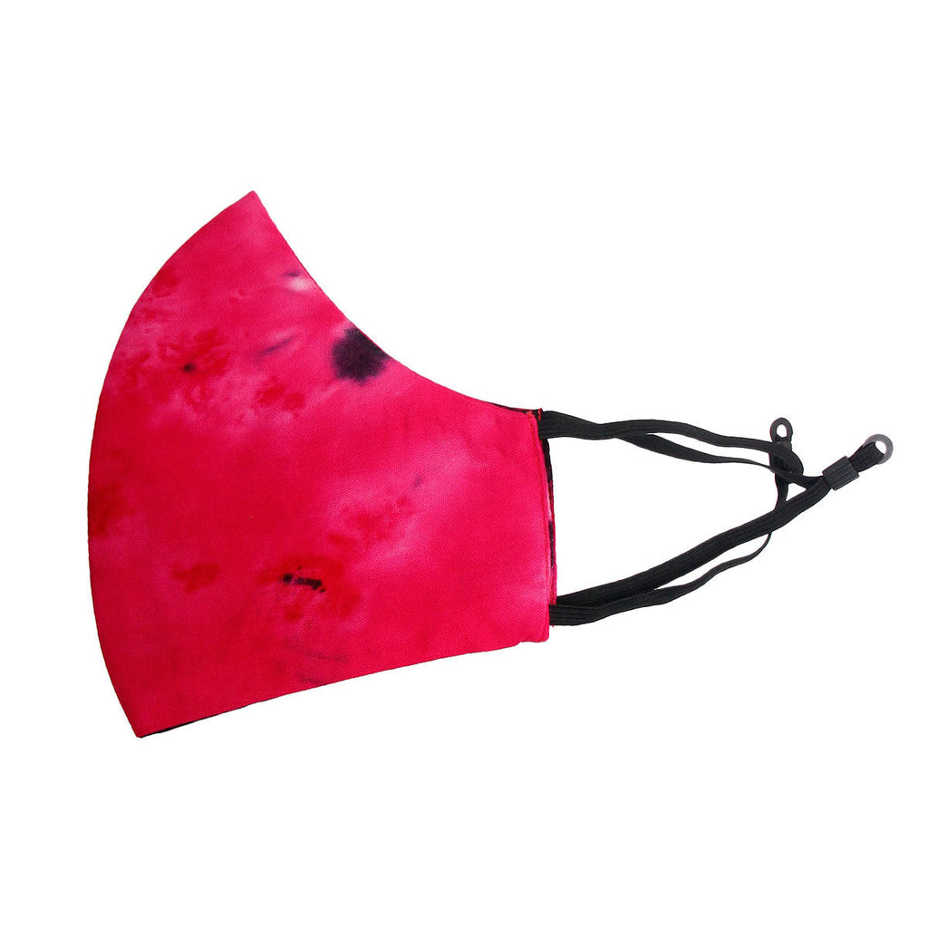 Fashion Face Mask Tie Dye Fuchsia and Black Stylish Accessory