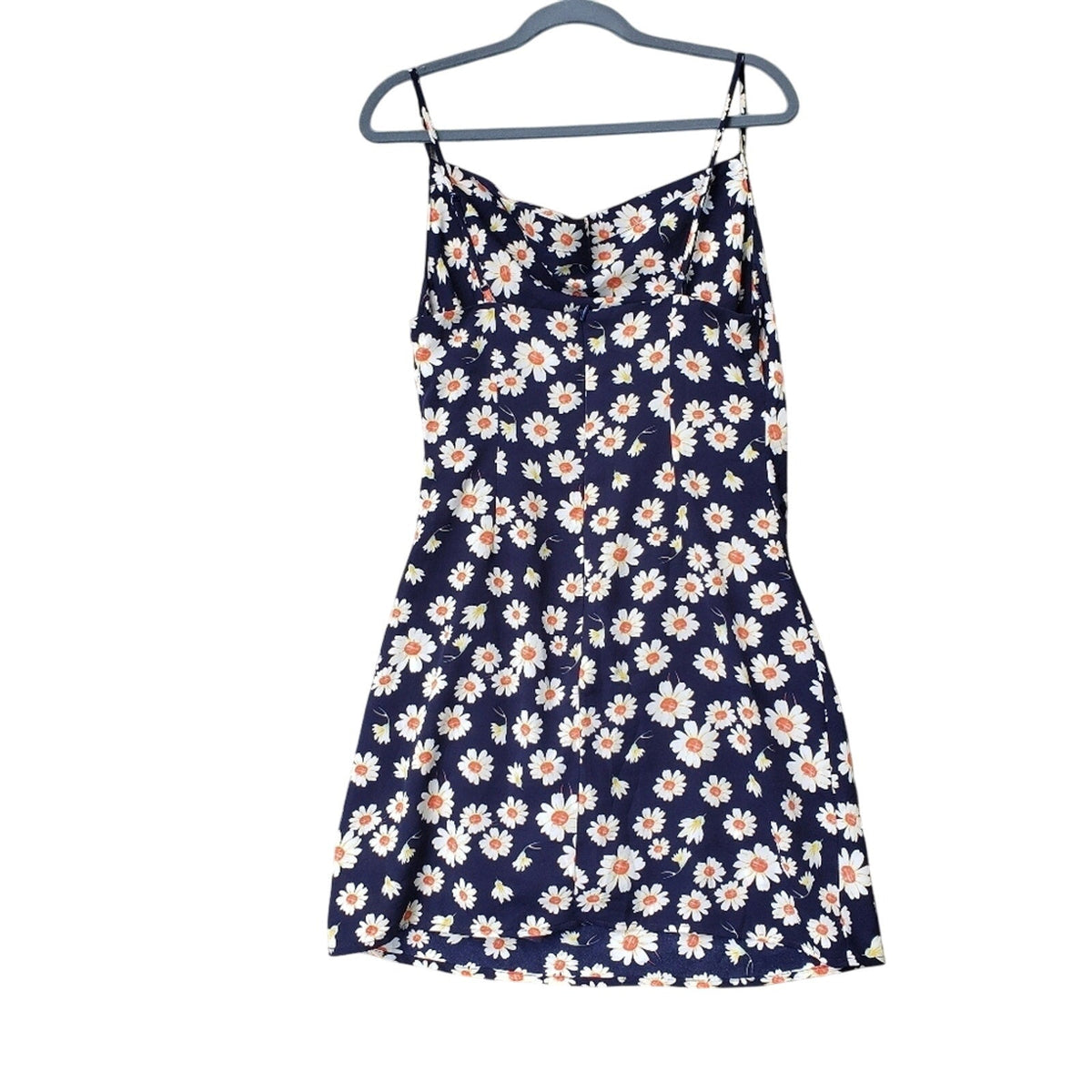 Idem Ditto Womens Large 100% Polyester Floral Thin Strap Back Zip A Line Dress