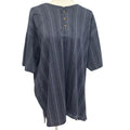 Basic Equipment Mens 2X PolyCotton Striped Short Sleeve Henley Shirt