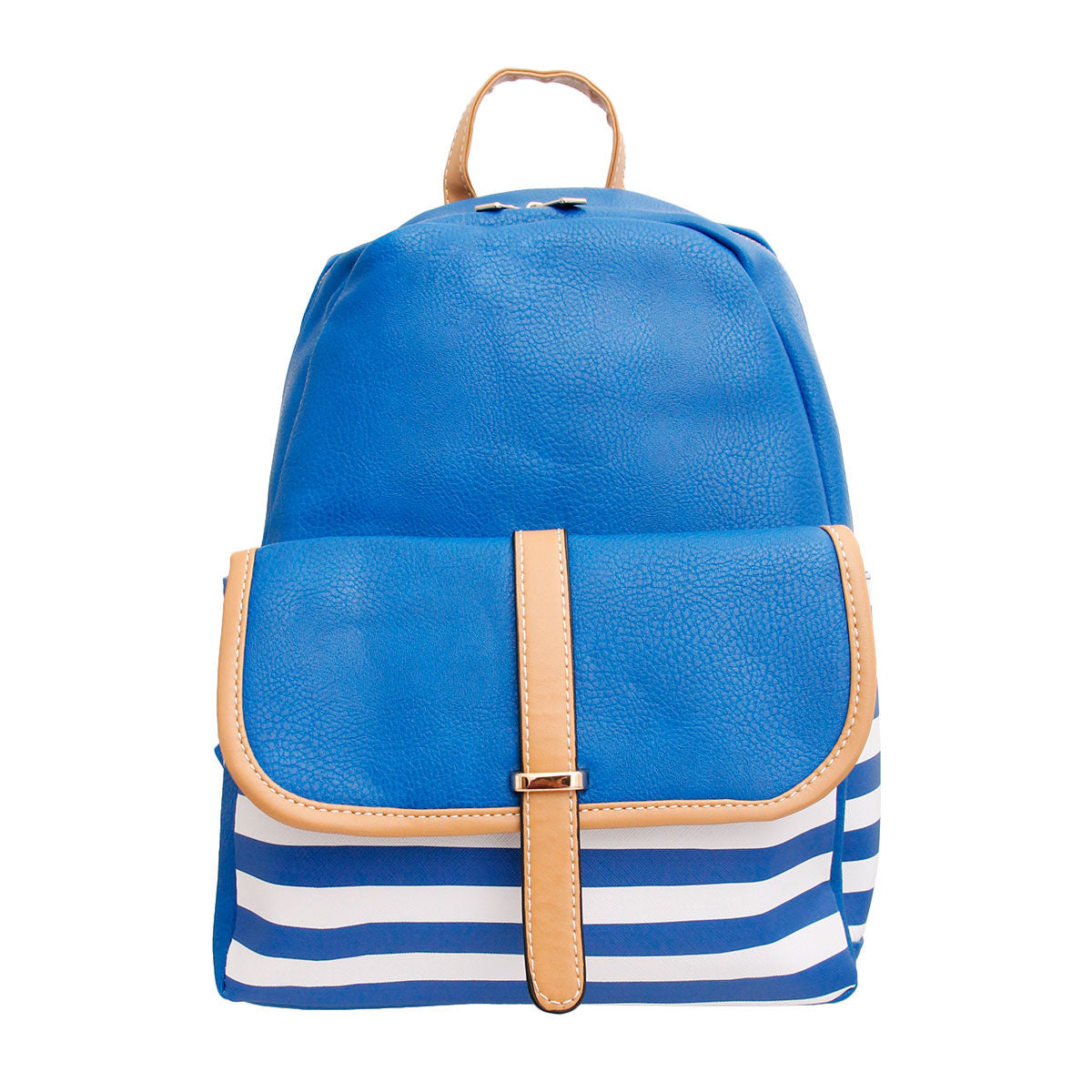 Backpack Blue and White Stripe Casual Stylish Accessory