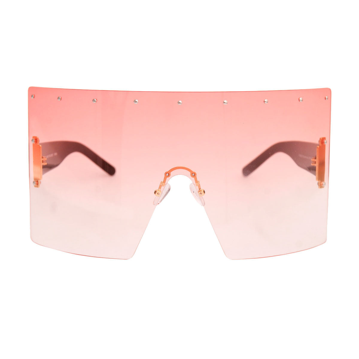 Shield Sunglasses Flat Top Pink Stylish Fashion Accessory