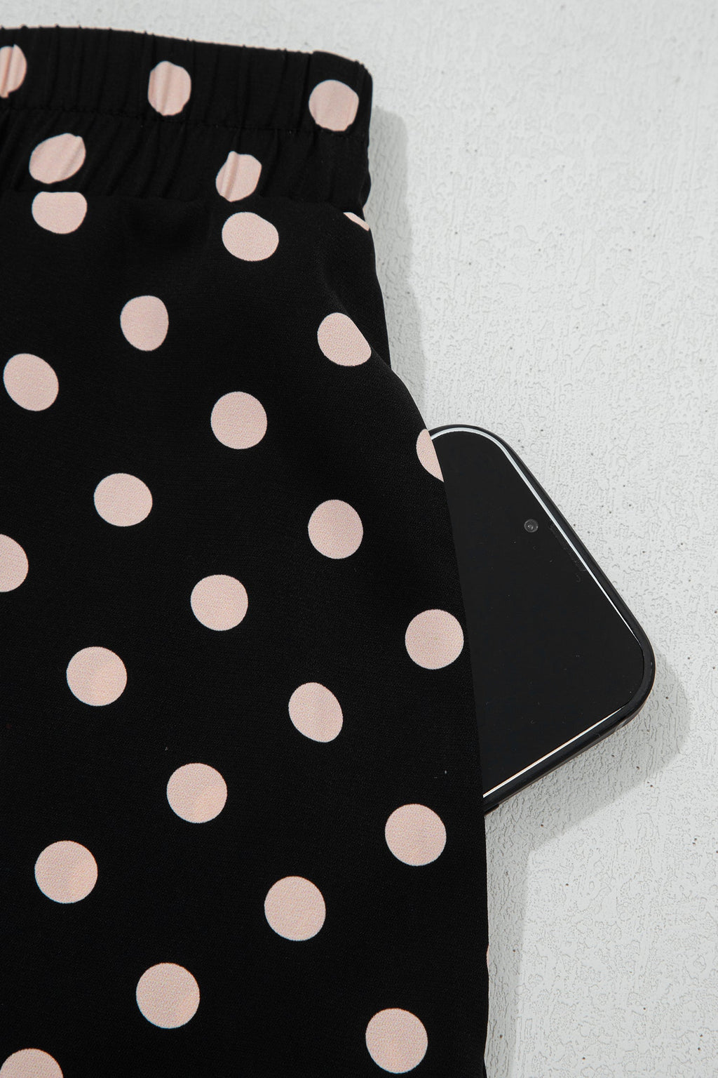 Black Asymmetric Polka Dot Print Sheer Lace Patchwork Maxi Skirt