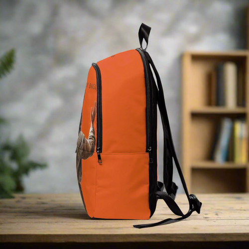 "Jesus Has My Back" Graphic design Christian Backpack (Choose Orange Shade)