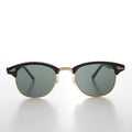 Classic Half Frame Vintage Sunglass with Glass Lens - Hollis