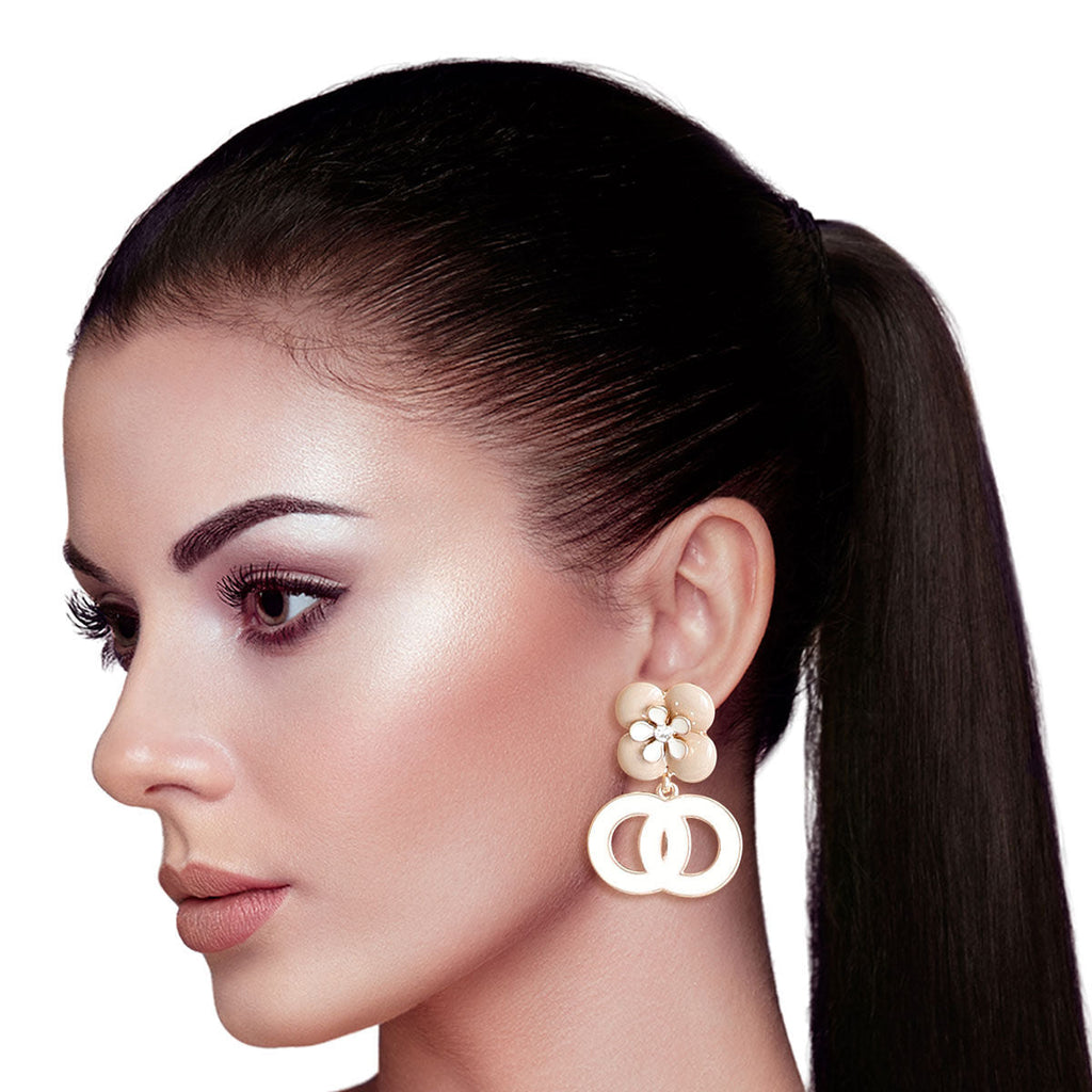 Statement Ivory Essence Earrings Bespoke Blooms Stylish Fashion Jewelry