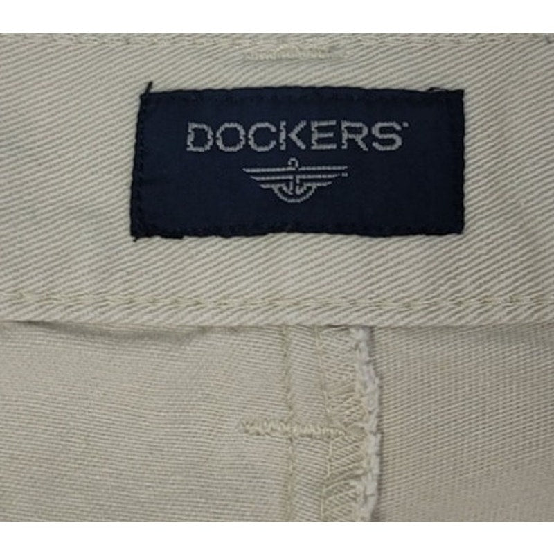 Dockers Mens 42 X 32 100% Cotton Pleated Front Hemmed Dress Pants w Pockets
