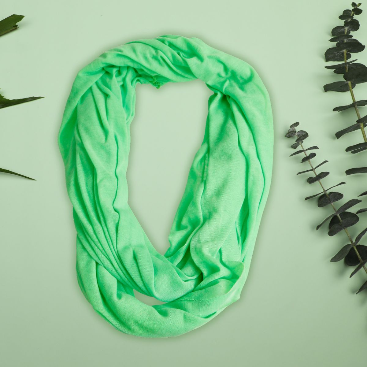 Infinity Scarf Bright Green Stylish Casual Accessory