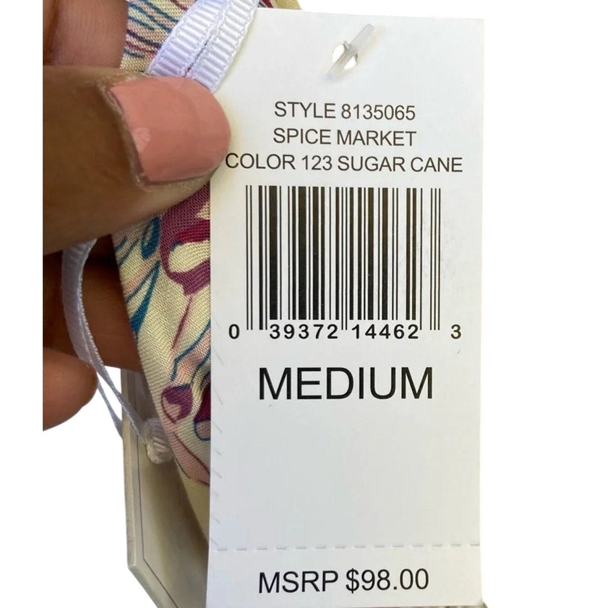 NWT New 1 State Spice Market Womens Medium Strappy Lacy Floral Summer Top