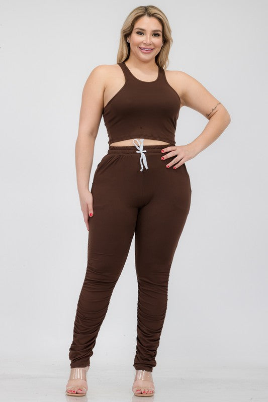 Big Stepping Ruched Pants Set
