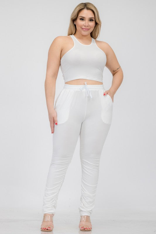 Big Stepping Ruched Pants Set
