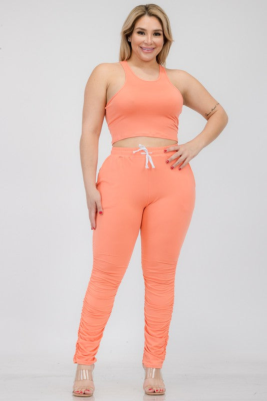 Big Stepping Ruched Pants Set