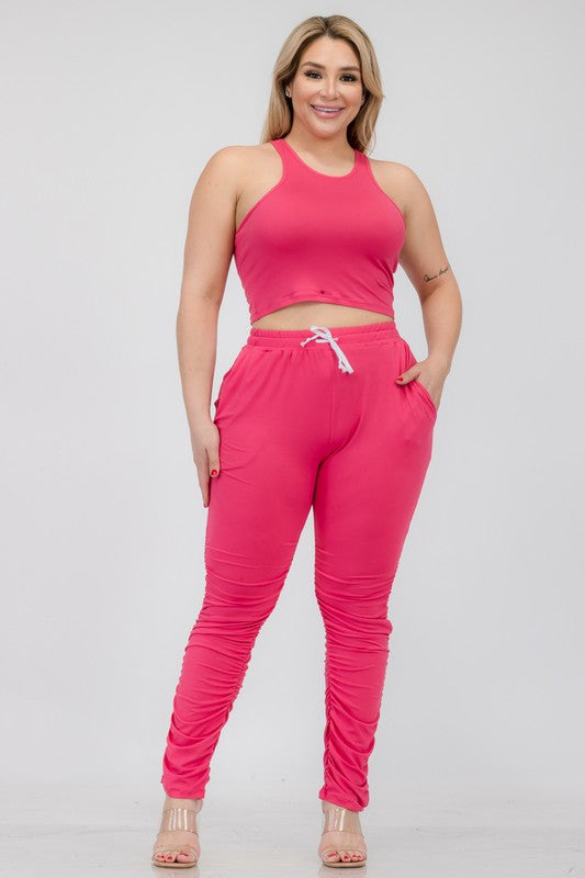 Big Stepping Ruched Pants Set