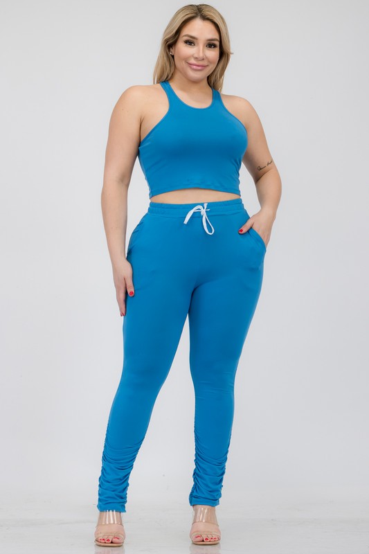 Big Stepping Ruched Pants Set