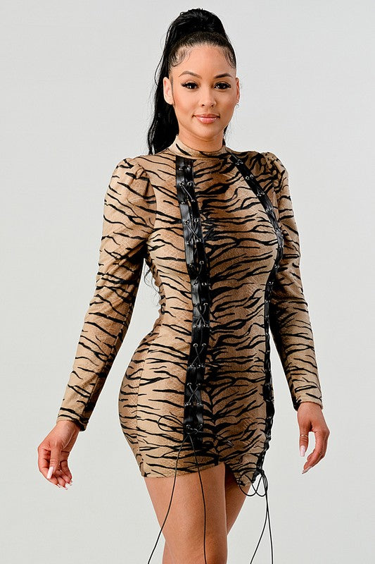 Transition Animal Print Mini Dress