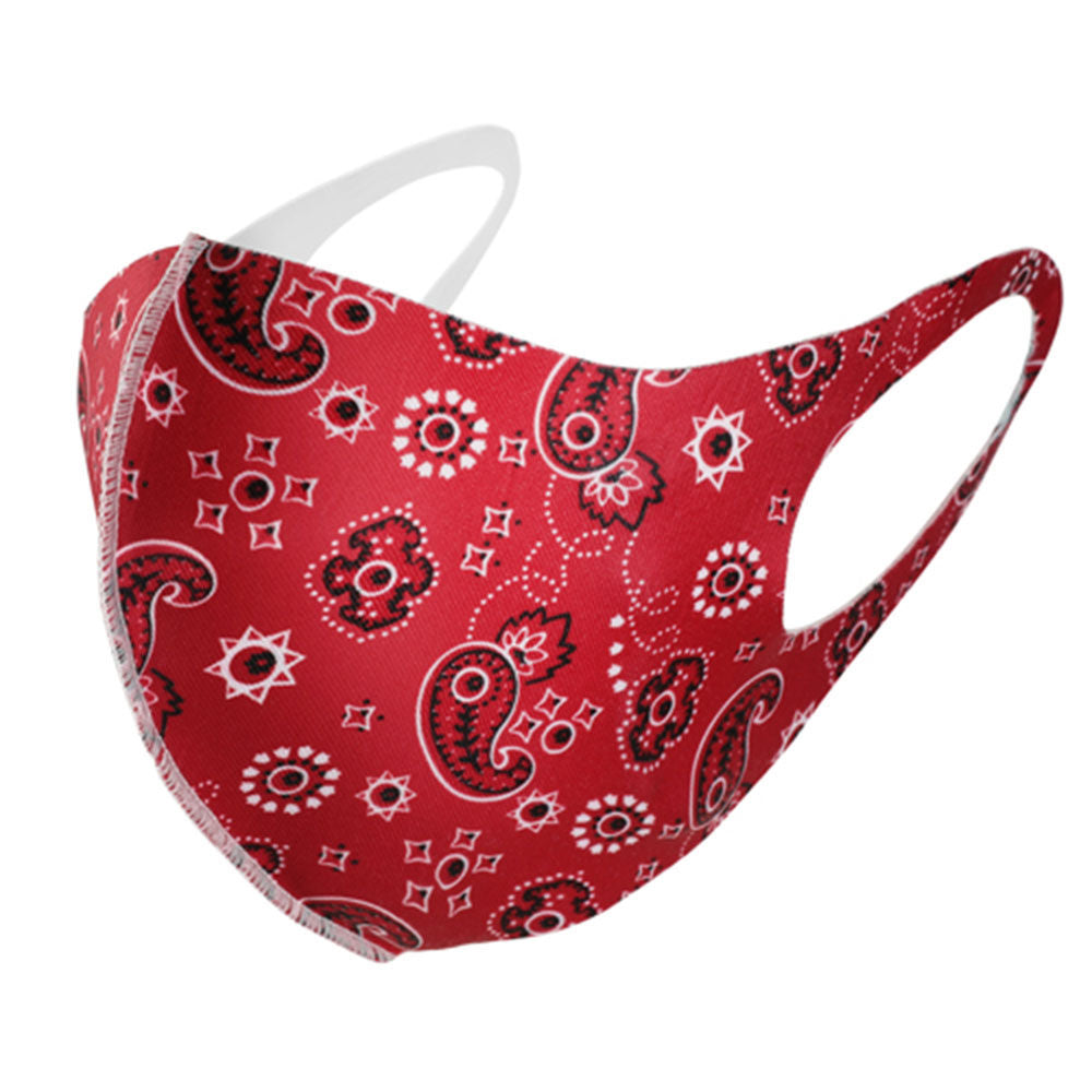 Face Masks Red Paisley Bandana Stylish Casual Accessories