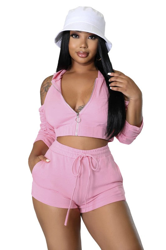 Off The Shoulder Crop Set