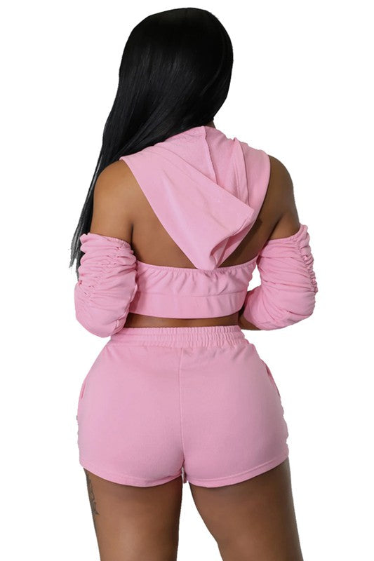 Off The Shoulder Crop Set