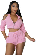Off The Shoulder Crop Set