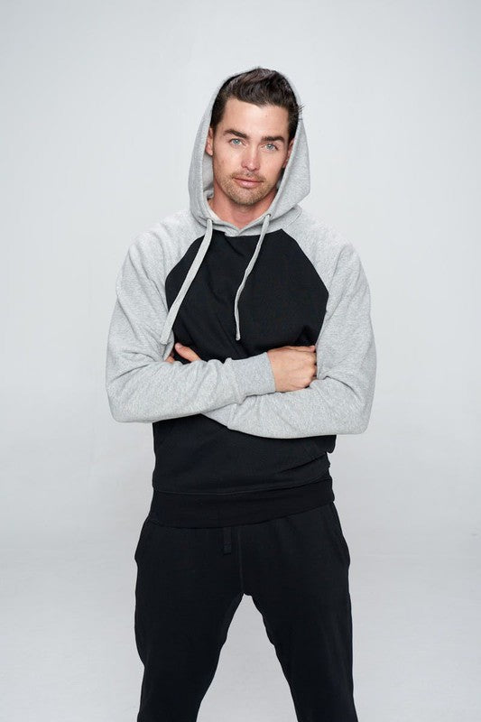 Denim Hoodie with Fleece
