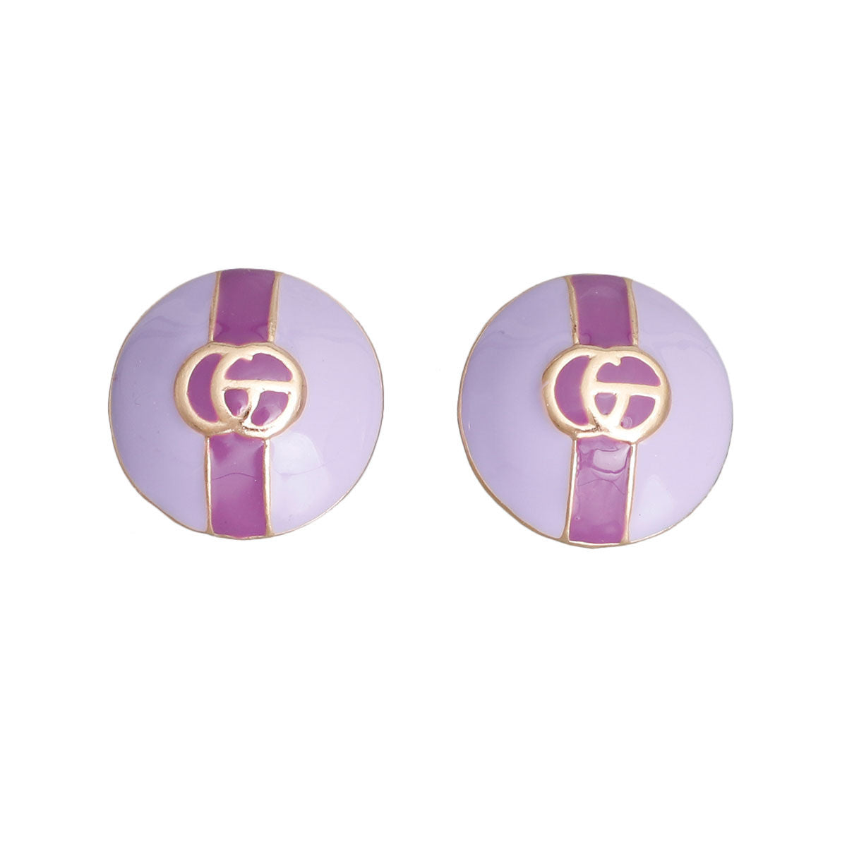 Dome Stud Earrings Lavender Haze Stylish Bespoke Jewelry