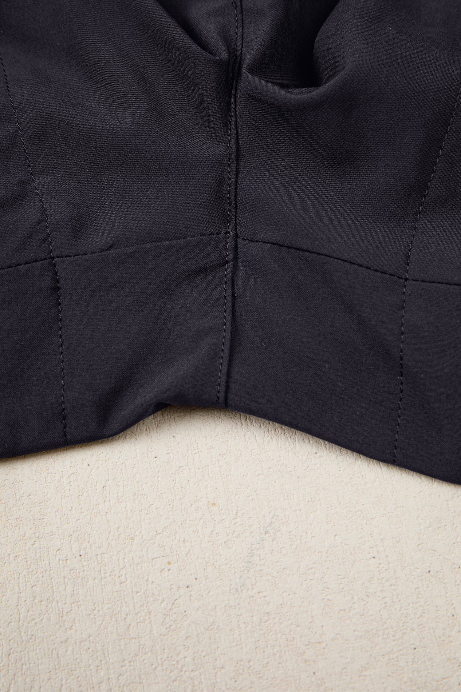 Black Solid Color Ribbed Patchwork High Waist Athletic Shorts