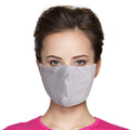 Fashion Face Mask Silver Metallic Satin Stylish Chic Accessory