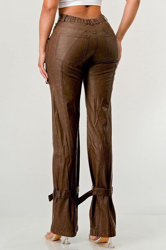 PU Cargo Pants
