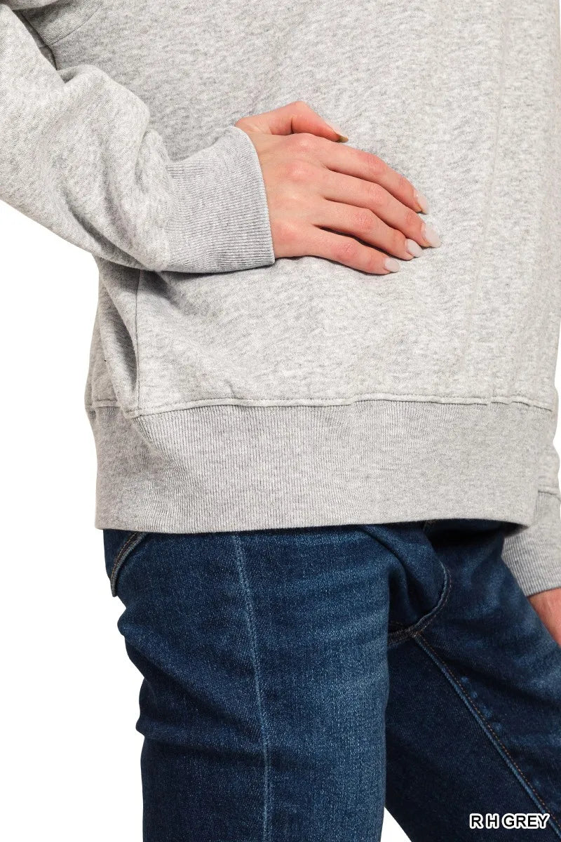 Fleece Half Zip Sweatshirt