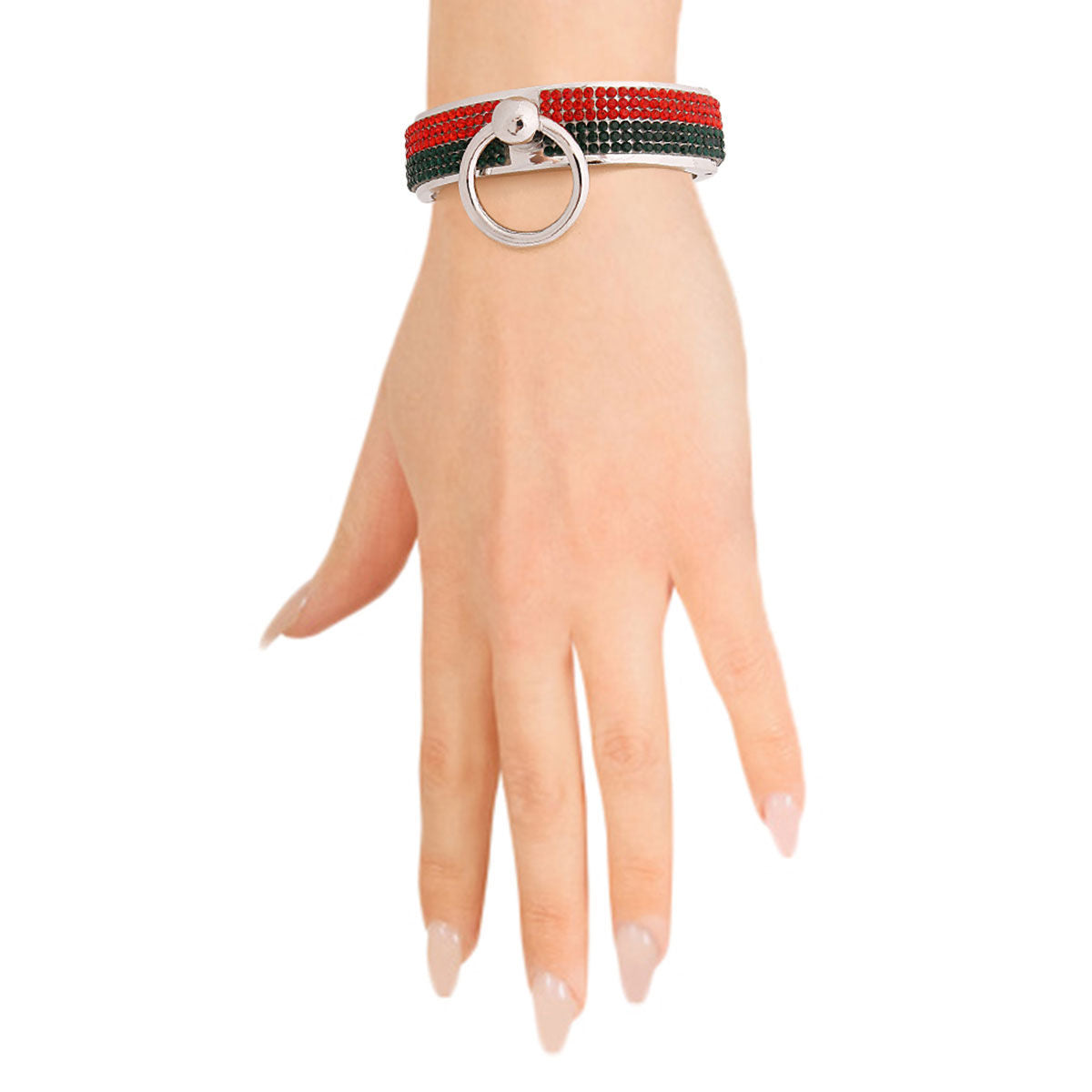 Statement Door Knocker Bracelet Silver Sleekness Stylish Jewelry Accessory