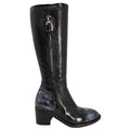 Black Tall Hand Rubbed Lock Boot