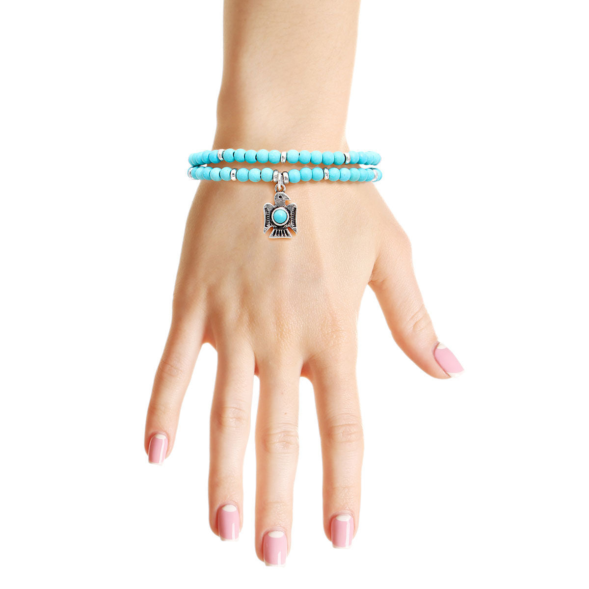 Natural Stone Thunderbird Bracelet Turquoise Stylish Statement Jewelry