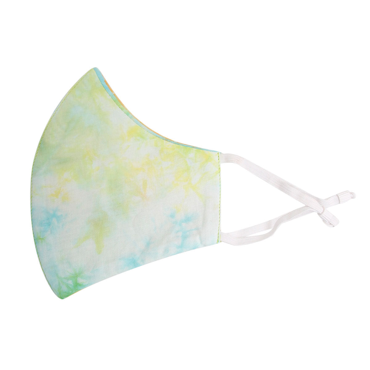 Fashion Face Mask Tie Dye Green Yellow Trendy Casual Accessory
