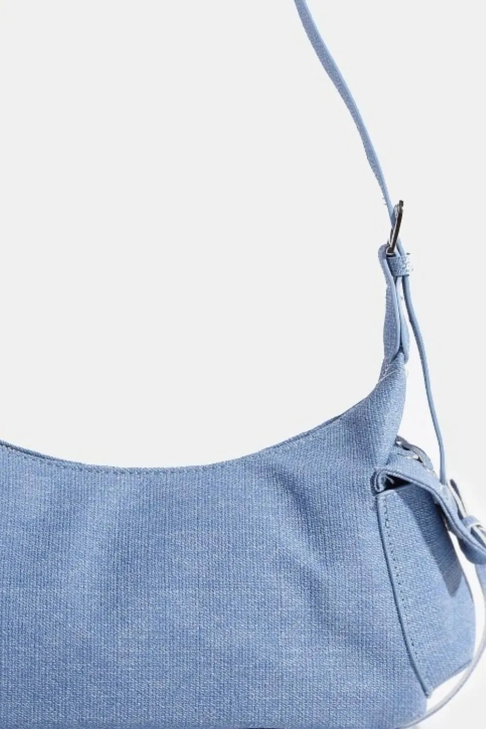 Braided Accent Double Pocket Shoulder Bag
