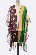 Mardi Gras Color Kimono Cardigan
