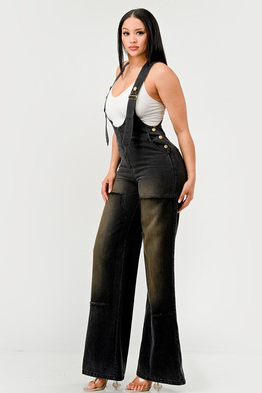 Noir Denim Overalls