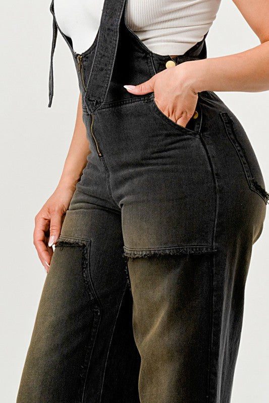 Noir Denim Overalls