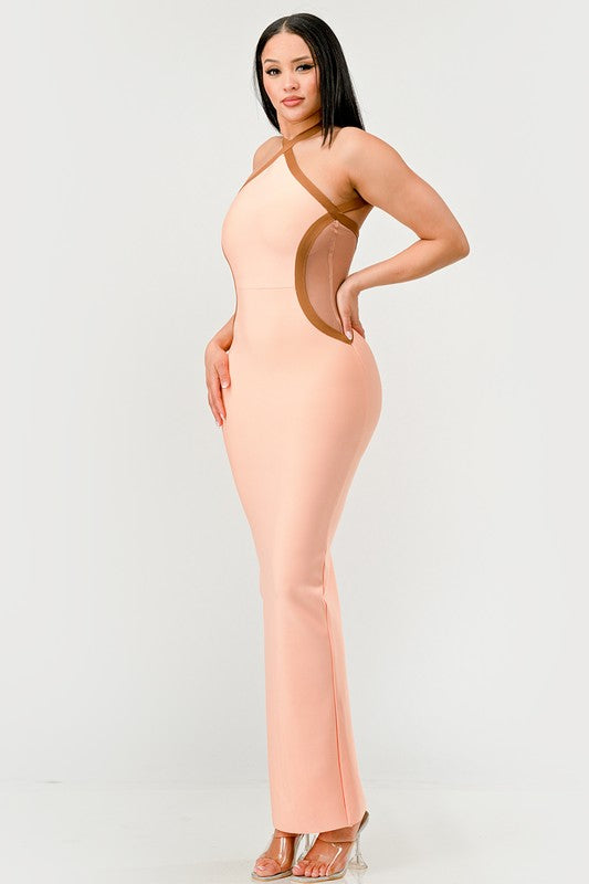 Peaches and Cream Infinity Bandage dress