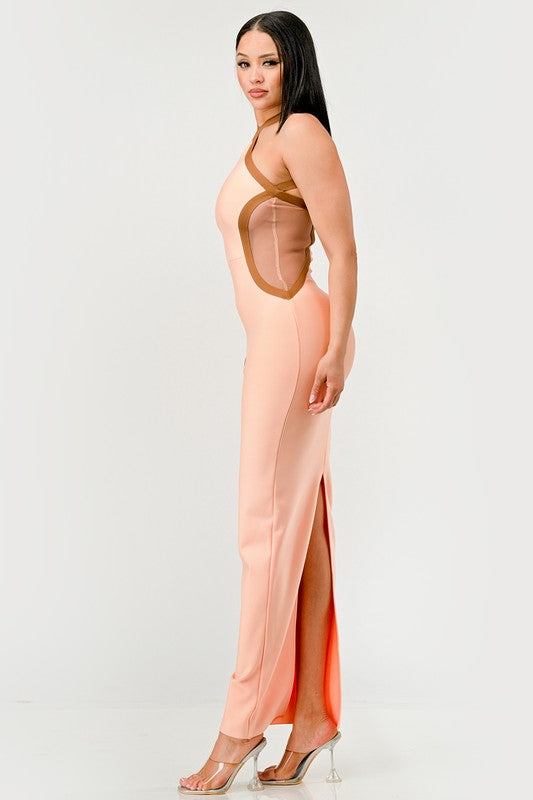 Peaches and Cream Infinity Bandage dress