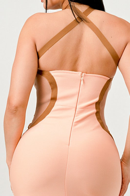 Peaches and Cream Infinity Bandage dress