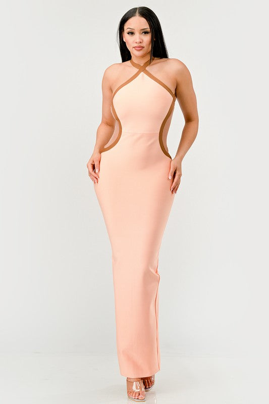 Peaches and Cream Infinity Bandage dress