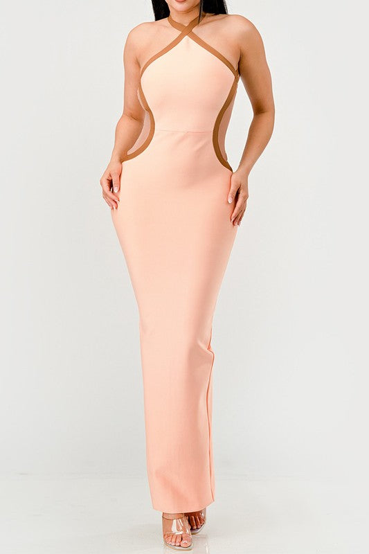 Peaches and Cream Infinity Bandage dress
