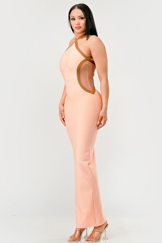 Peaches and Cream Infinity Bandage dress
